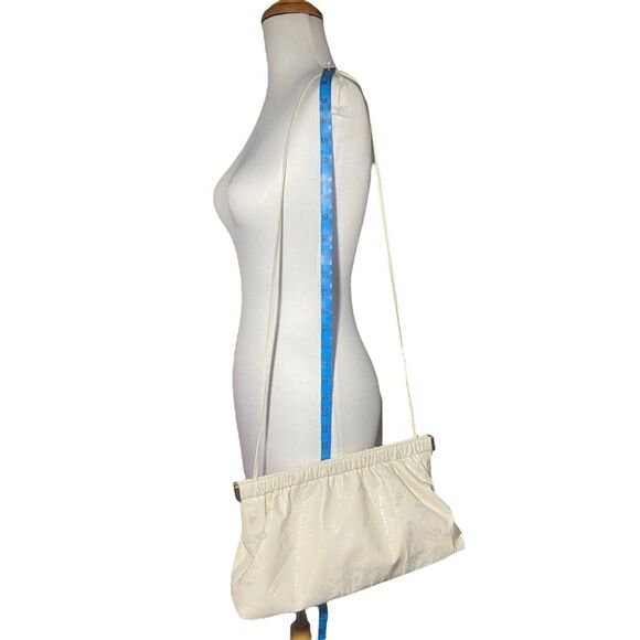 Nanushka The Bar Clutch Shoulder Bag Cream White Faux Leather Evening Purse - Picture 10 of 14